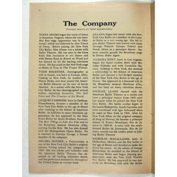 New York City Ballet Playbill April 1961 Swan Lake Violette Verdy Tschaikovsky - Picture 10 of 11